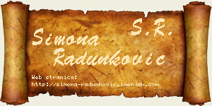 Simona Radunković vizit kartica